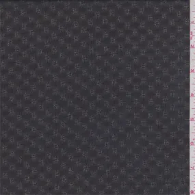 1 1/8 YD PC-Black Leno Hashtag Chiffon Fabric