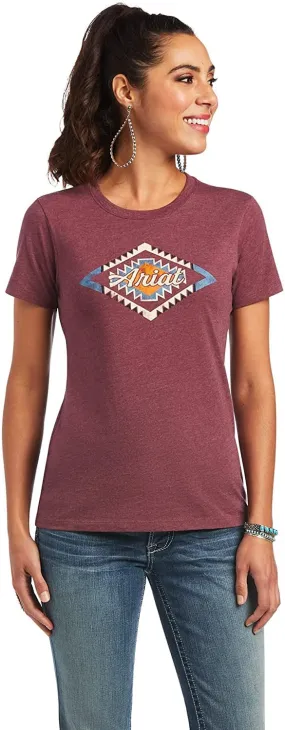 Ariat Women's Sol T-Shirt, Burgundy Heather