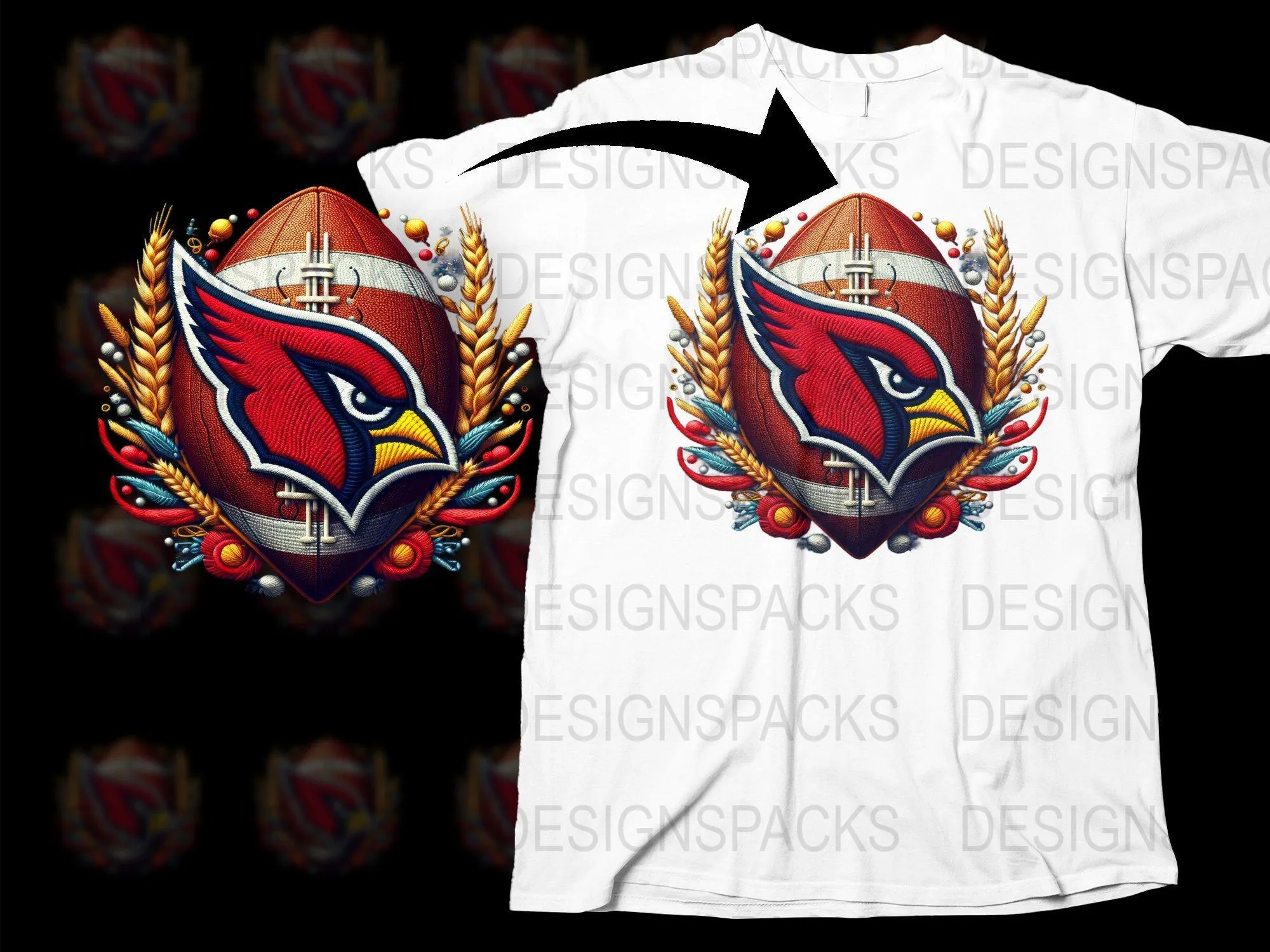 Arizona Cardinals NFL Logo Premium Graphic Png Digital Download