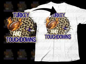 Baltimore Ravens Turkey Touchdowns Thanksgiving Png Digital Download