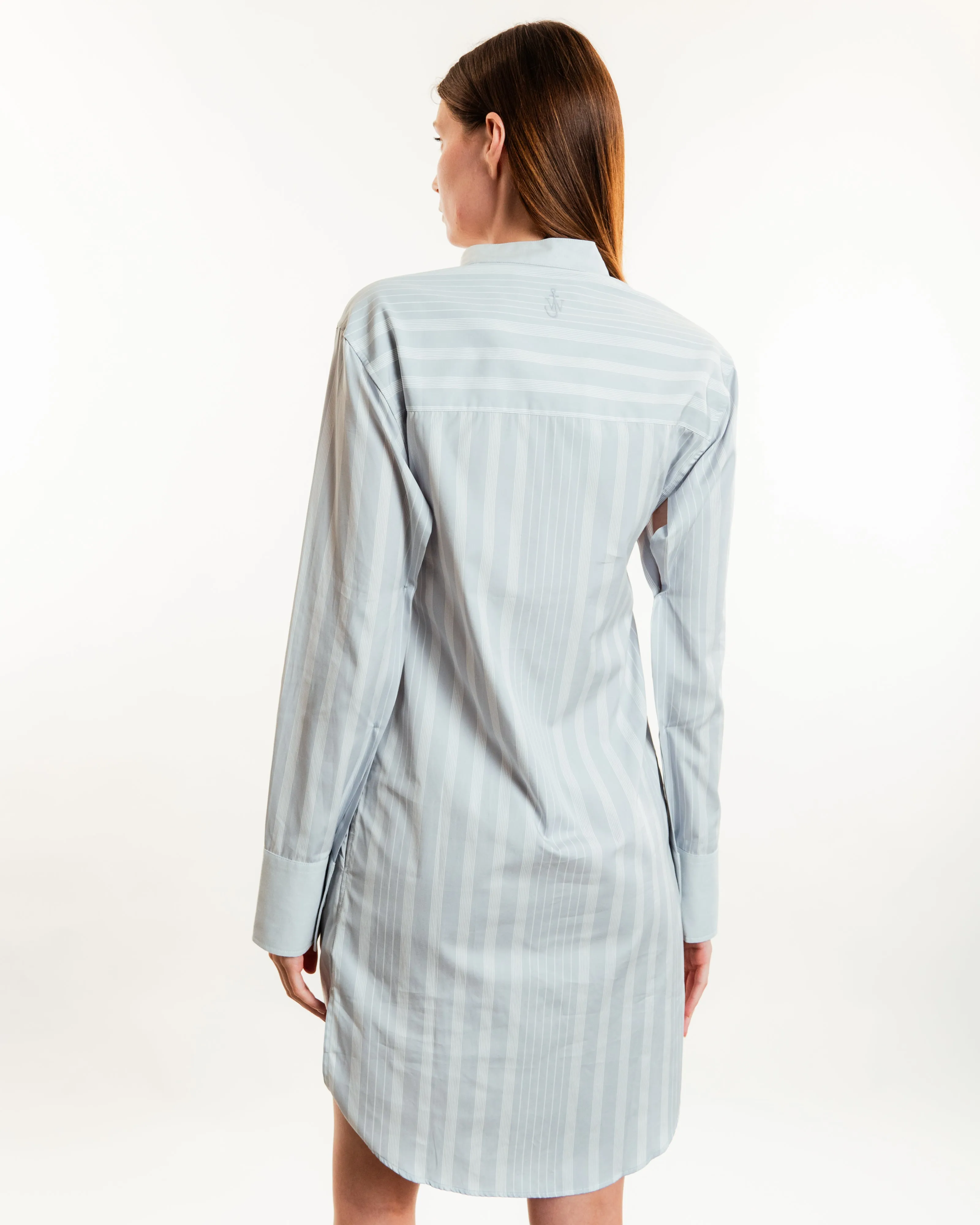 Belted Tuxedo Shirtdress