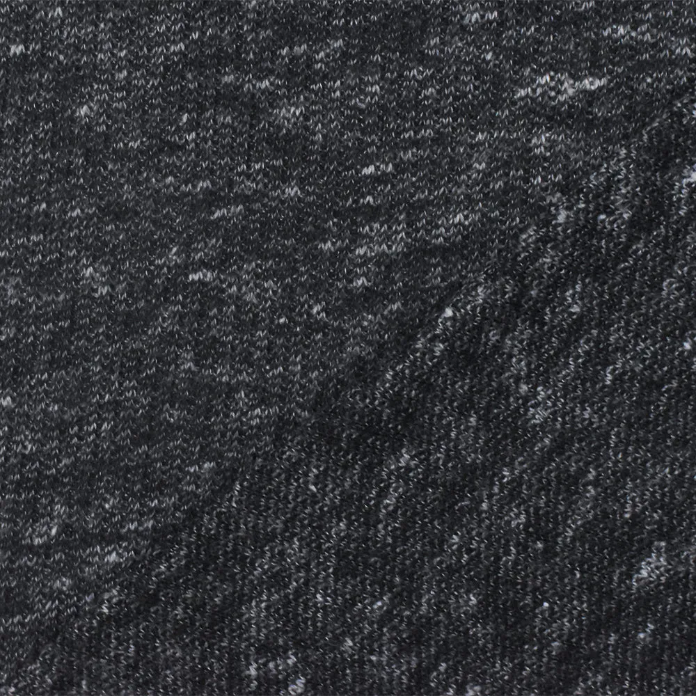 Black-Gray Texture Stretch Poly Spandex 2x2 Rib Knit Fabric