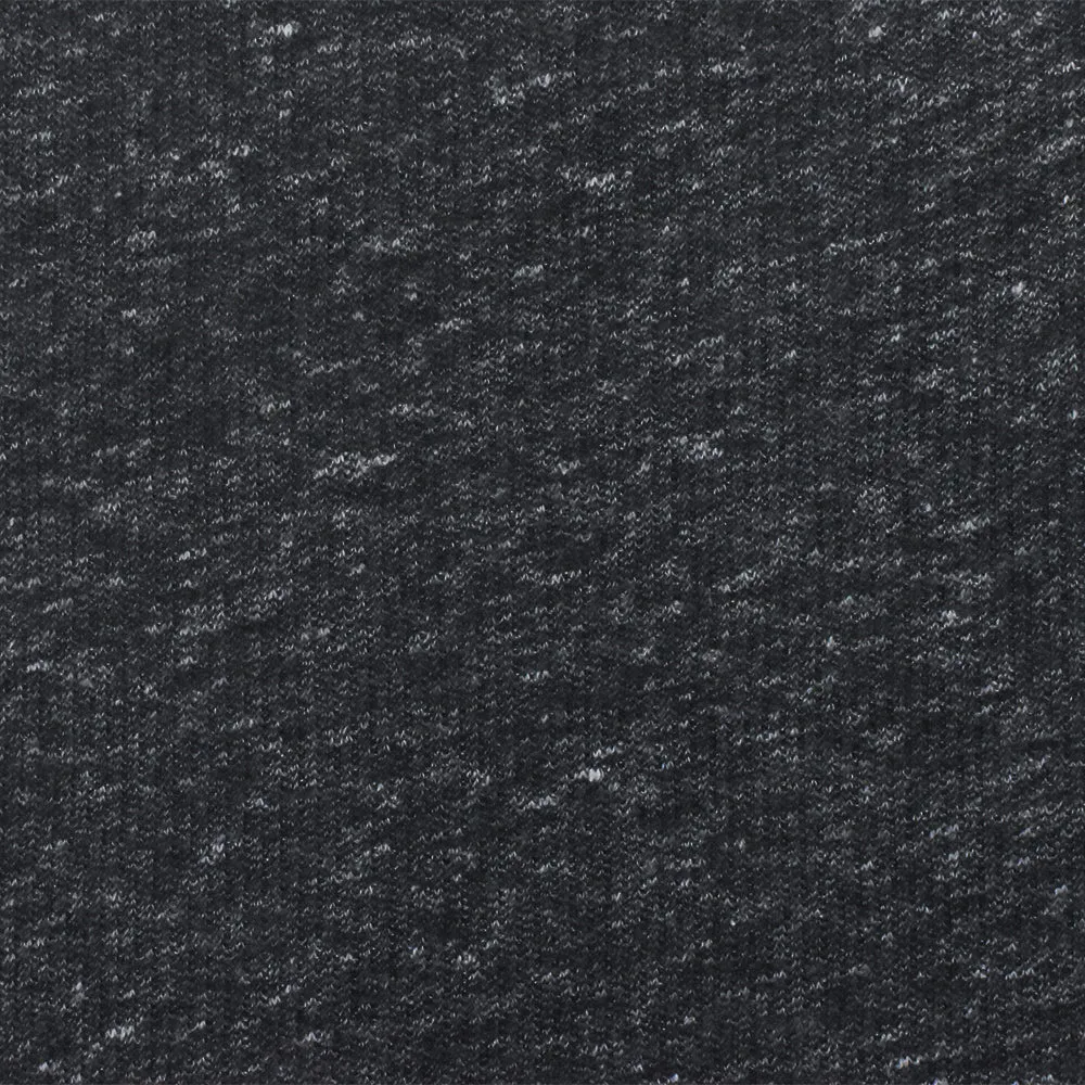 Black-Gray Texture Stretch Poly Spandex 2x2 Rib Knit Fabric