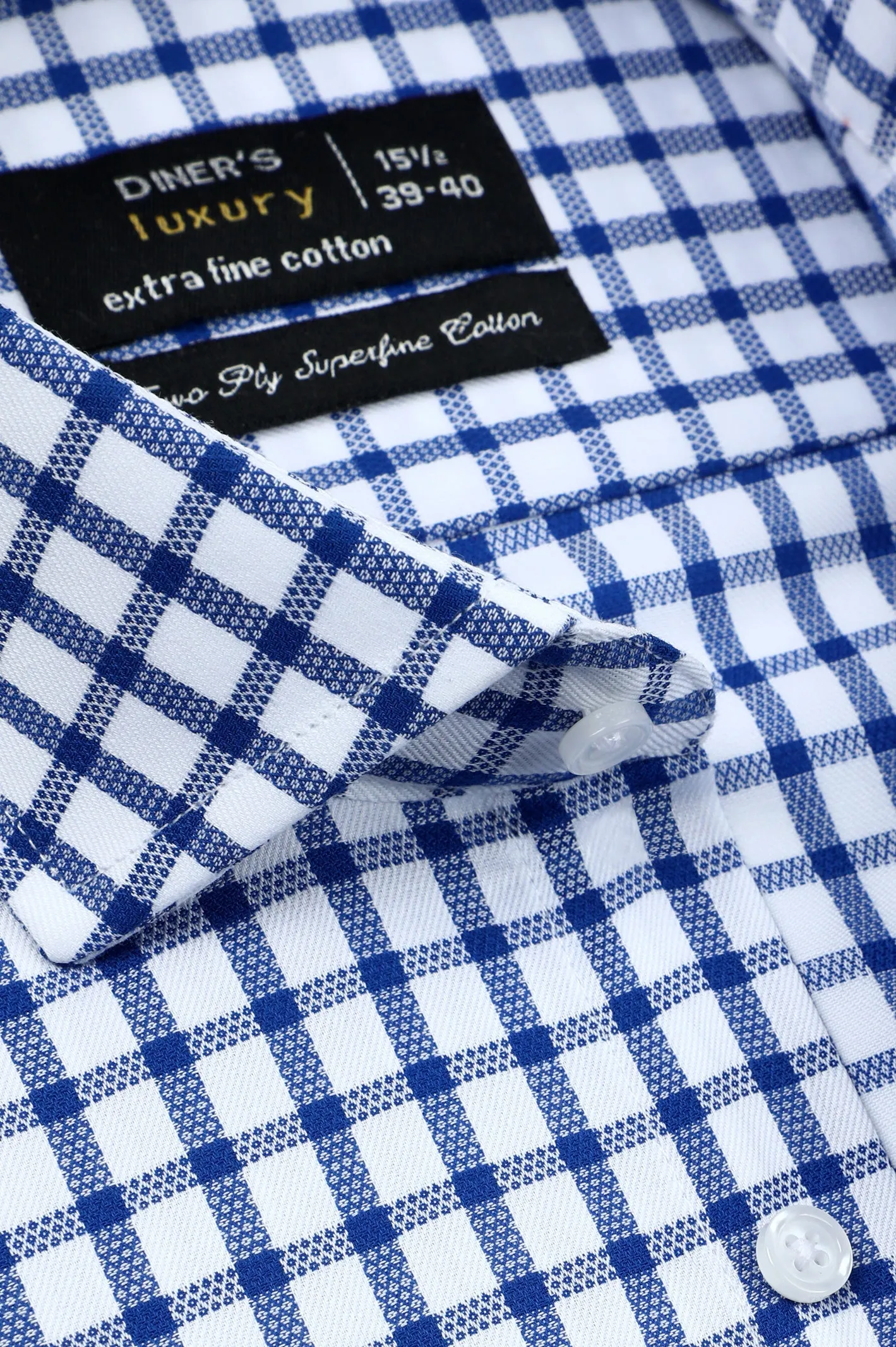 Blue Checkered Formal Luxury Shirt