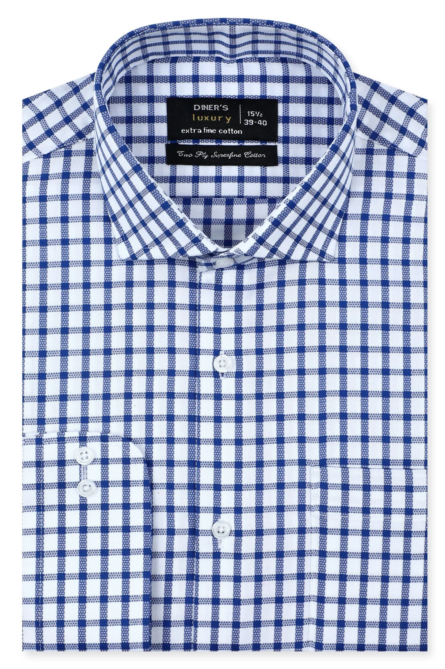 Blue Checkered Formal Luxury Shirt