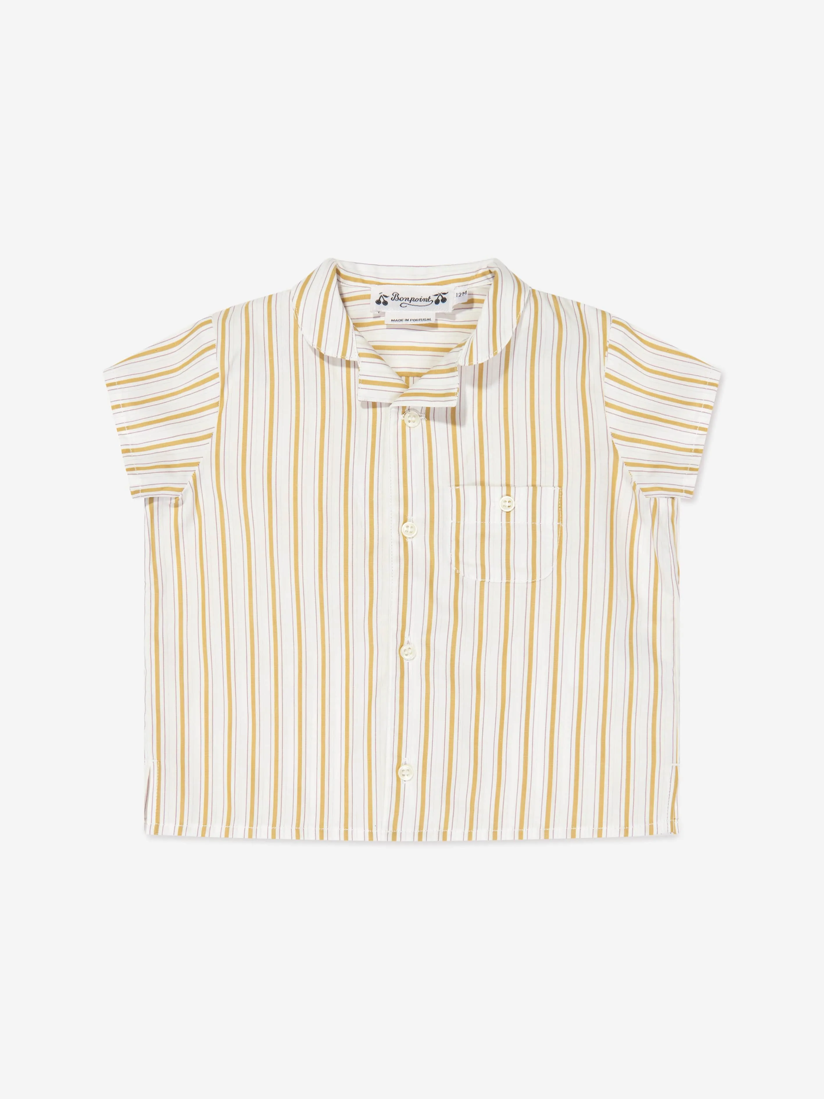 Bonpoint Baby Girls Striped Gerald Shirt in Beige