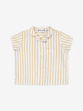 Bonpoint Baby Girls Striped Gerald Shirt in Beige