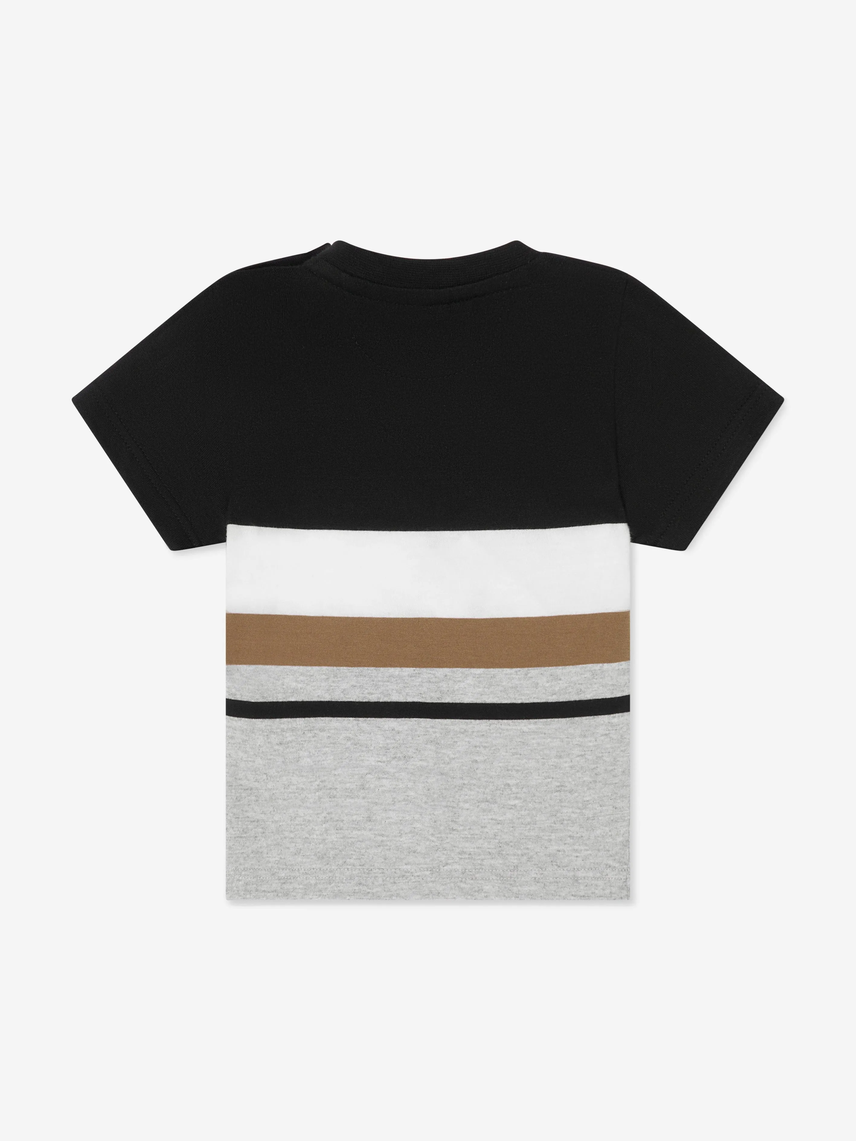 BOSS Baby Boys Striped T-Shirt In Black