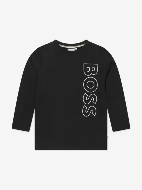 BOSS Boys Long Sleeve T-Shirt in Black