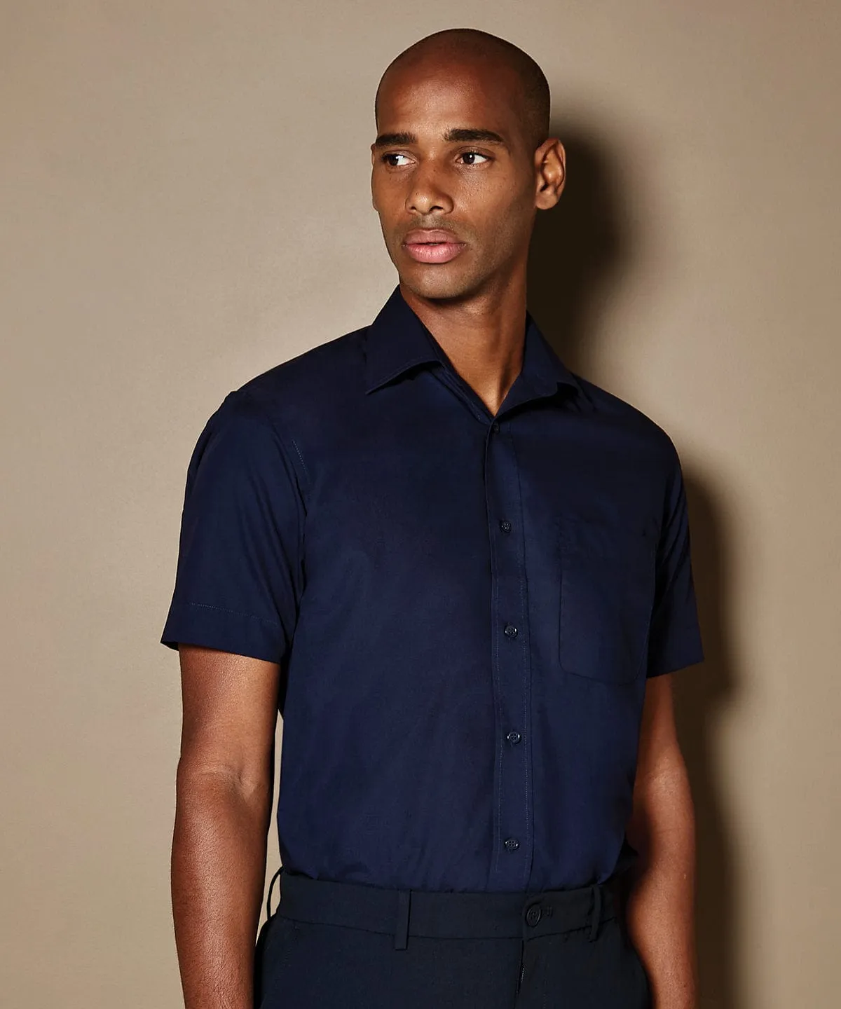 Business shirt short-sleeved (classic fit) | Dark Navy