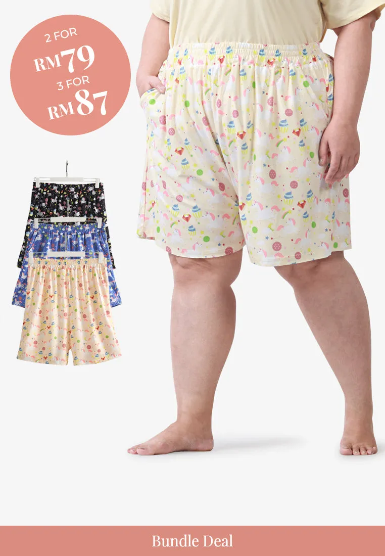 Butterscotch Unicorn Sleep Shorts - Yellow