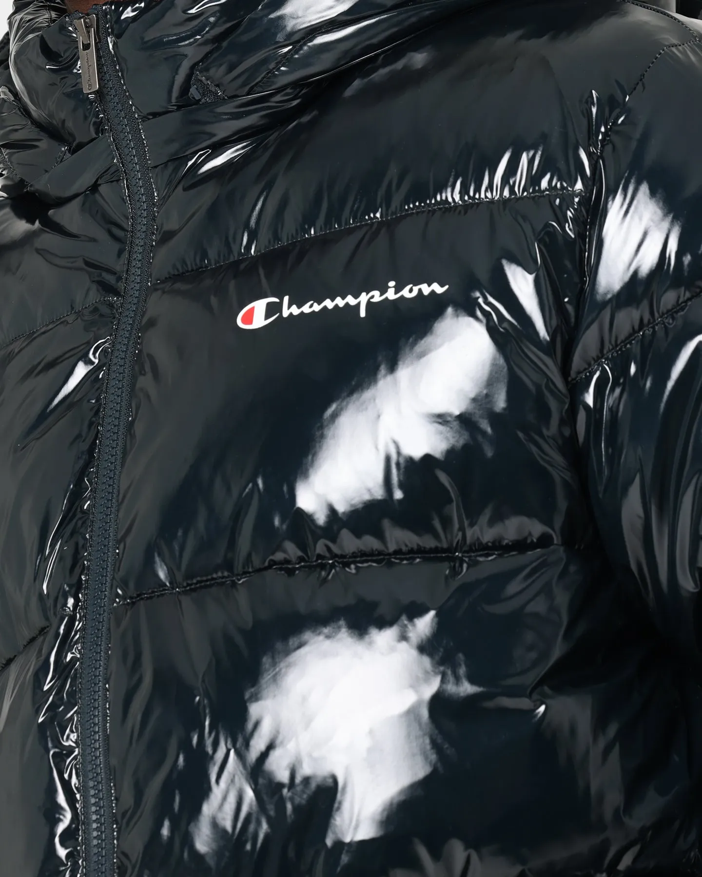 Champion High Shine Puffer Jacket Black