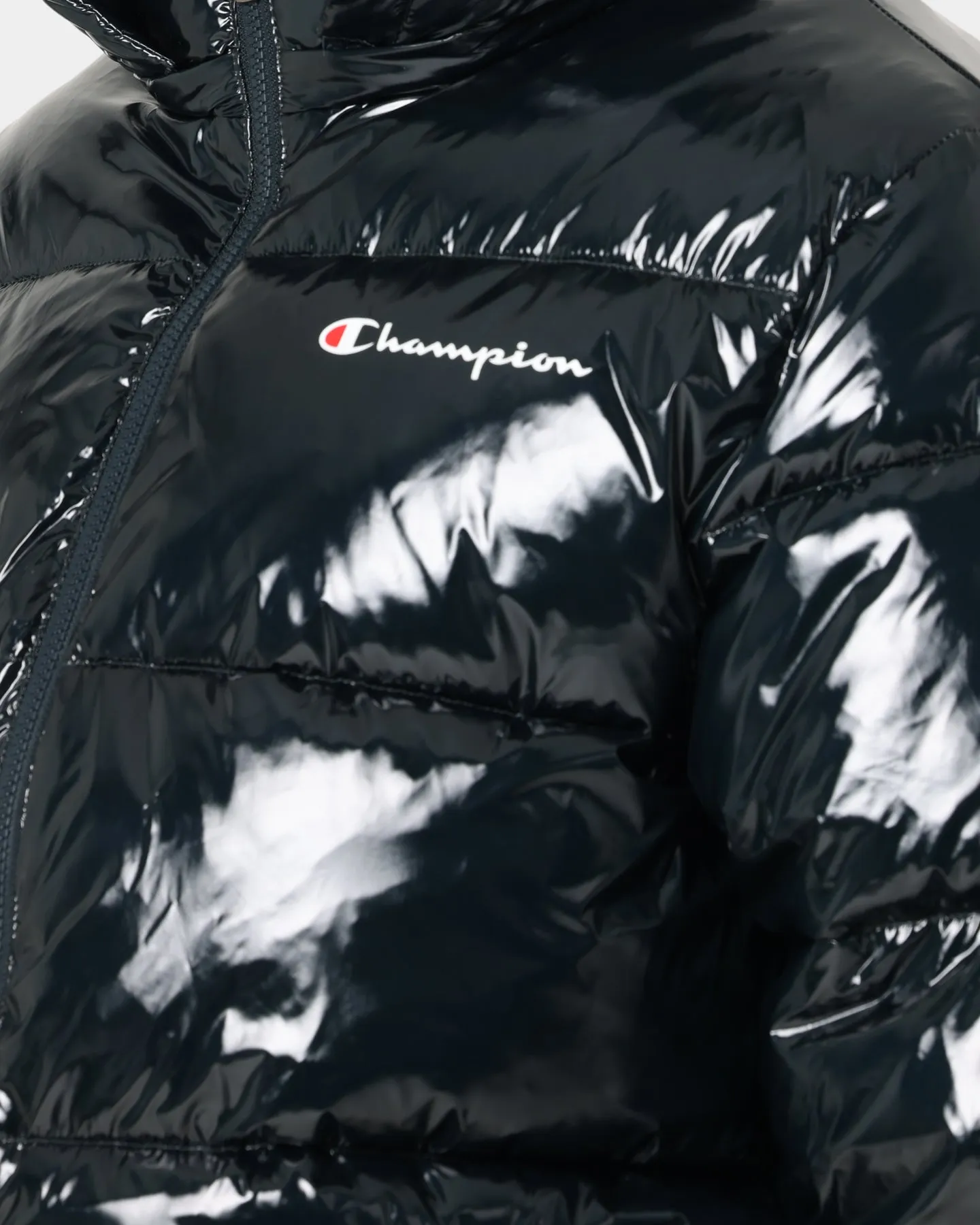 Champion High Shine Puffer Jacket Black