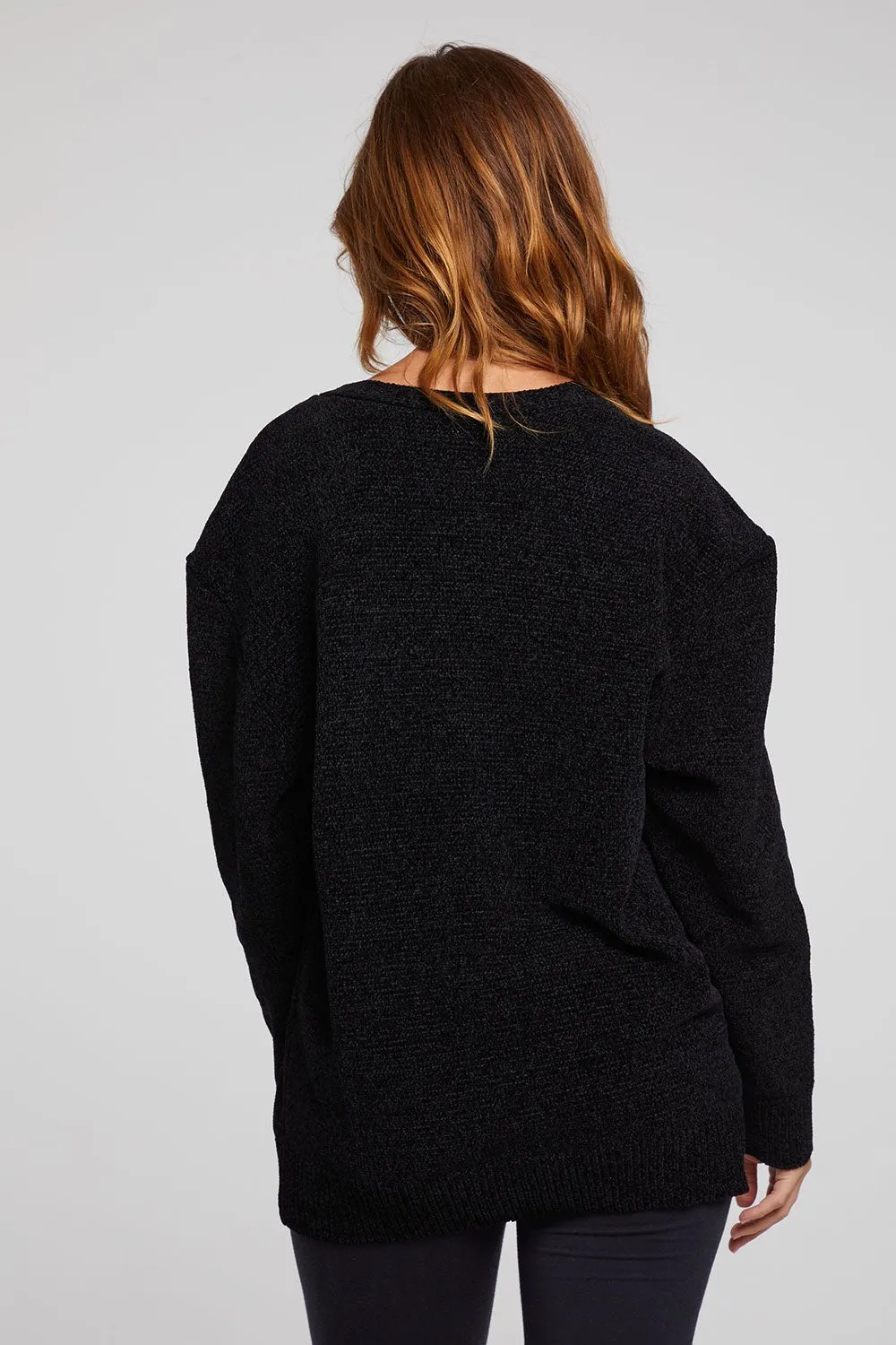 Chaser Fairfax Cardigan in Licorice