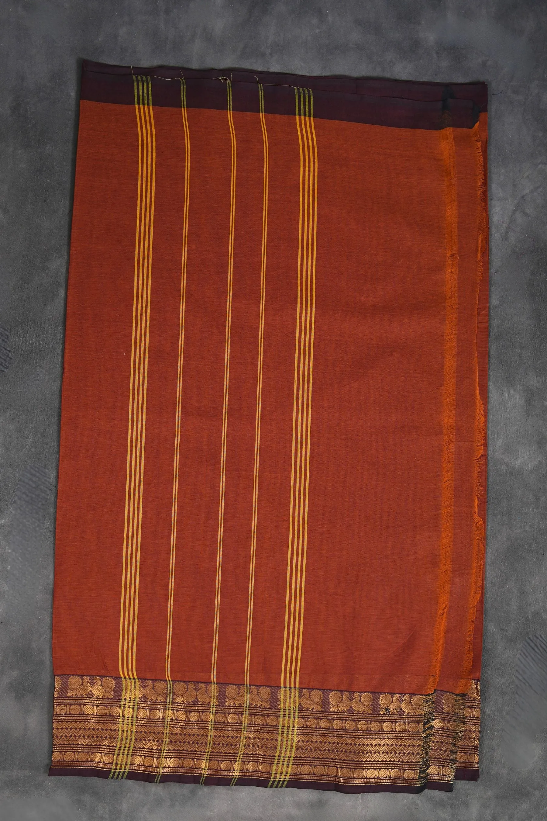 Chettinad Cotton Saree - 80-Thread Count with Elegant One-Side Border