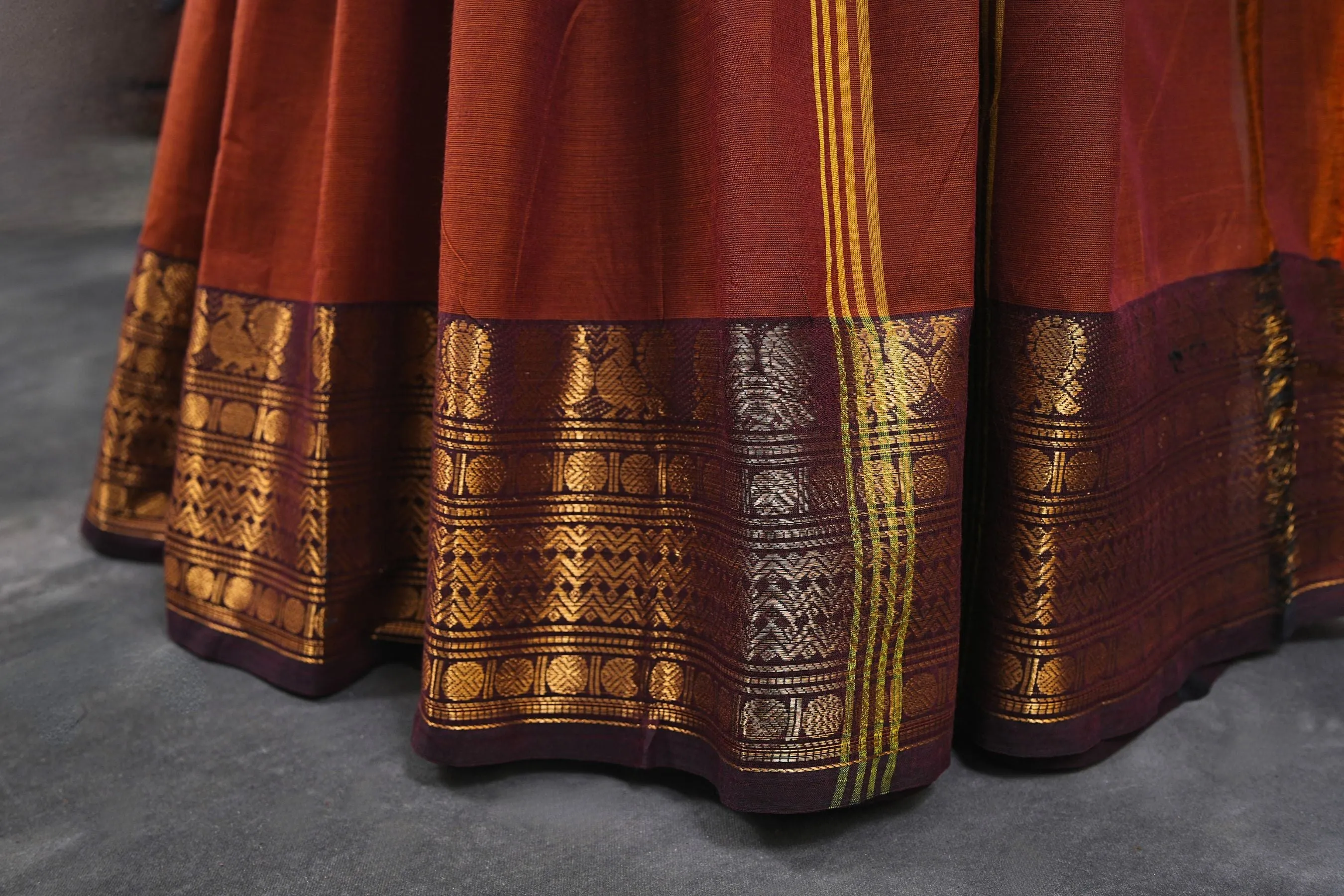 Chettinad Cotton Saree - 80-Thread Count with Elegant One-Side Border