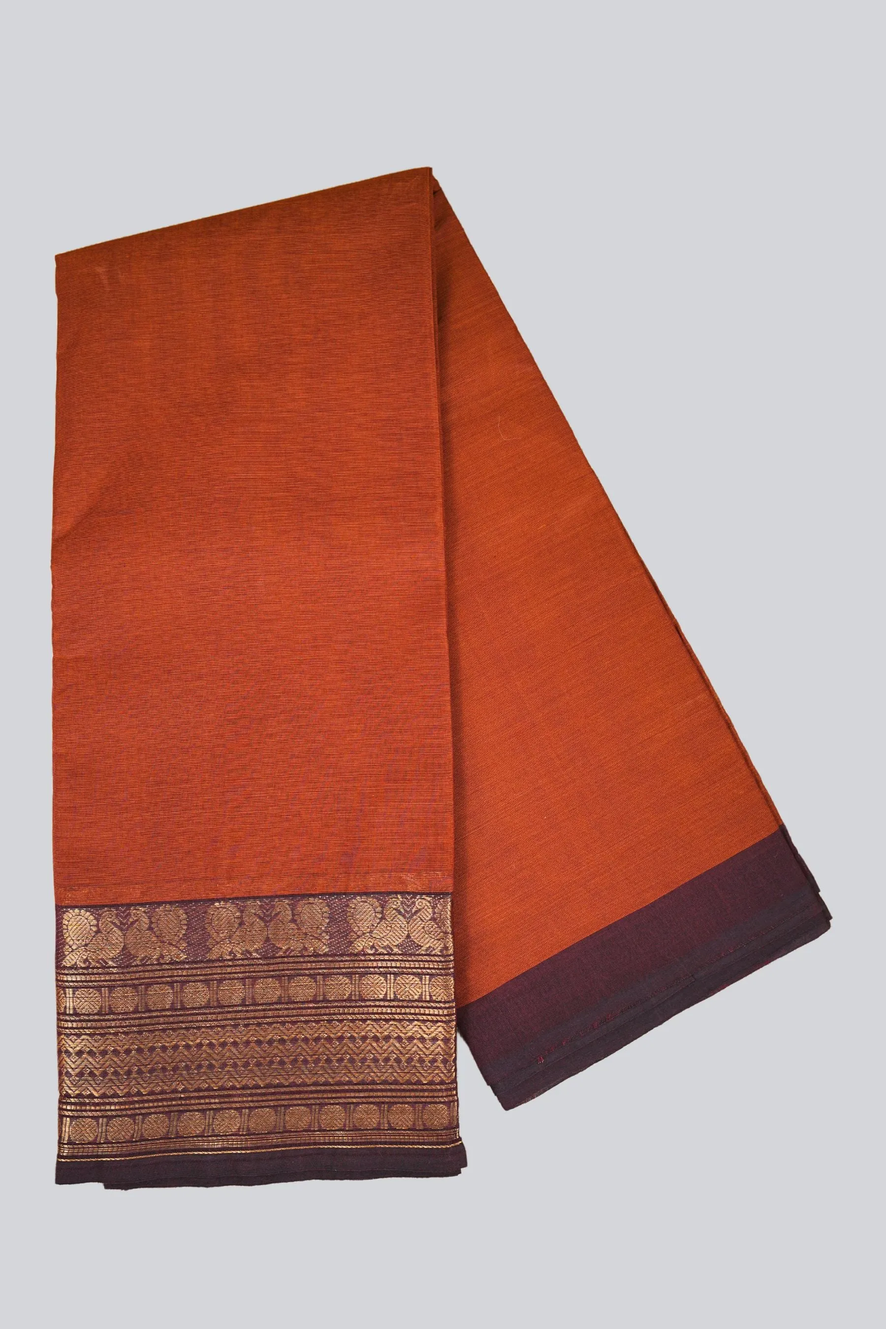 Chettinad Cotton Saree - 80-Thread Count with Elegant One-Side Border