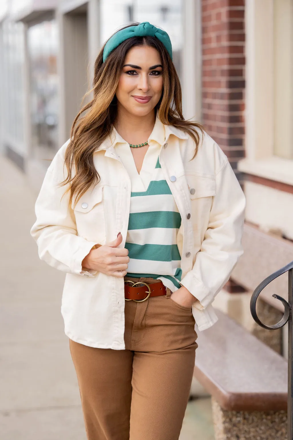 Chic and Striped Polo Shirt