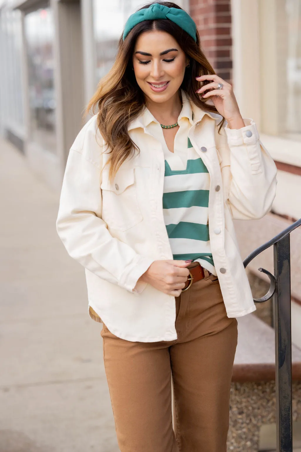 Chic and Striped Polo Shirt