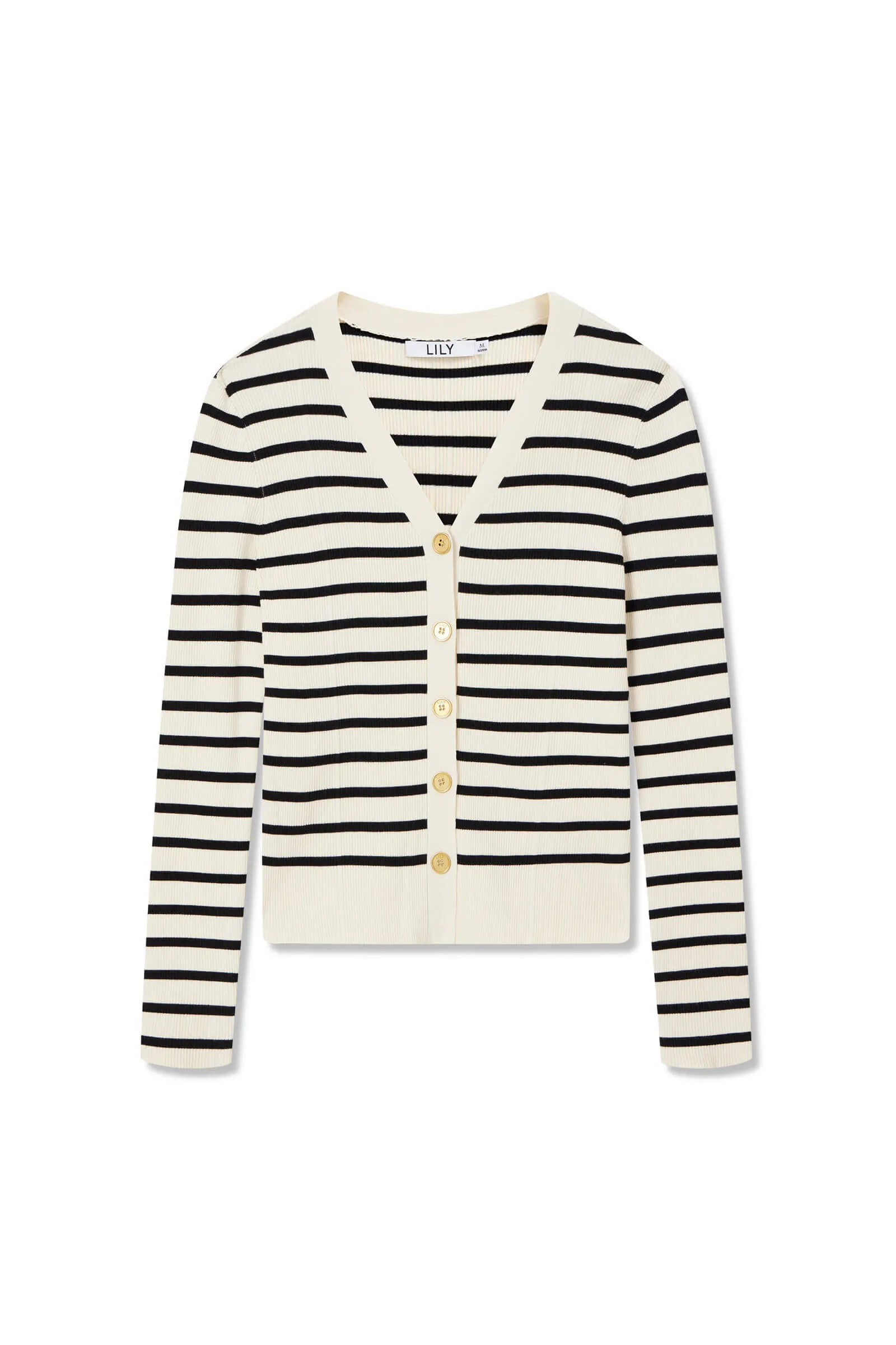 Chic Striped Knit Cardigan