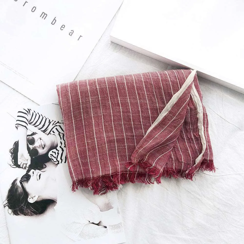 Chic Striped Scarf Shawl - Autumn & Winter Essential