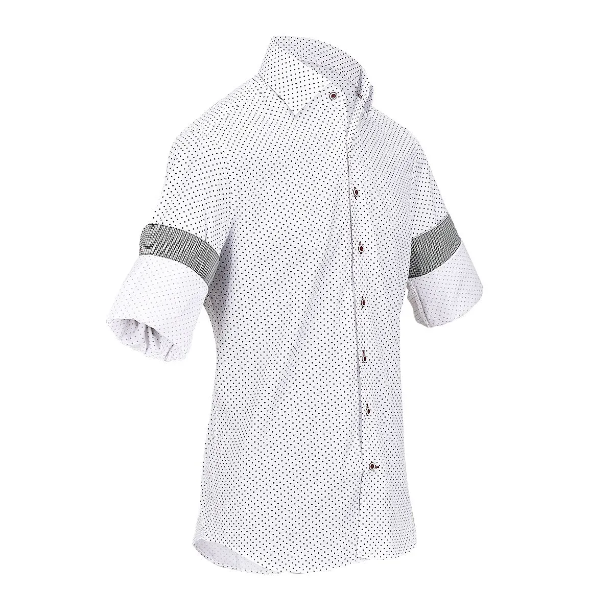 CMW481R - Cuadra white fashion casual cotton fine medallion shirt for men