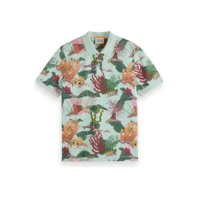 Coral Reef Camo Printed Polo Shirt