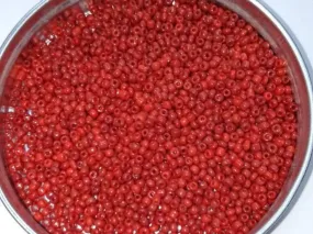 Deep Red Round Rocaille Glass Seed Beads- 2 mm (Wholesale)