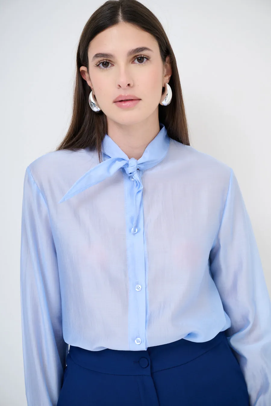 Elegant bow-tie collared blouse wholesale