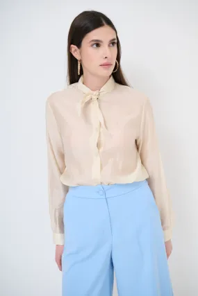 Elegant bow-tie collared blouse wholesale