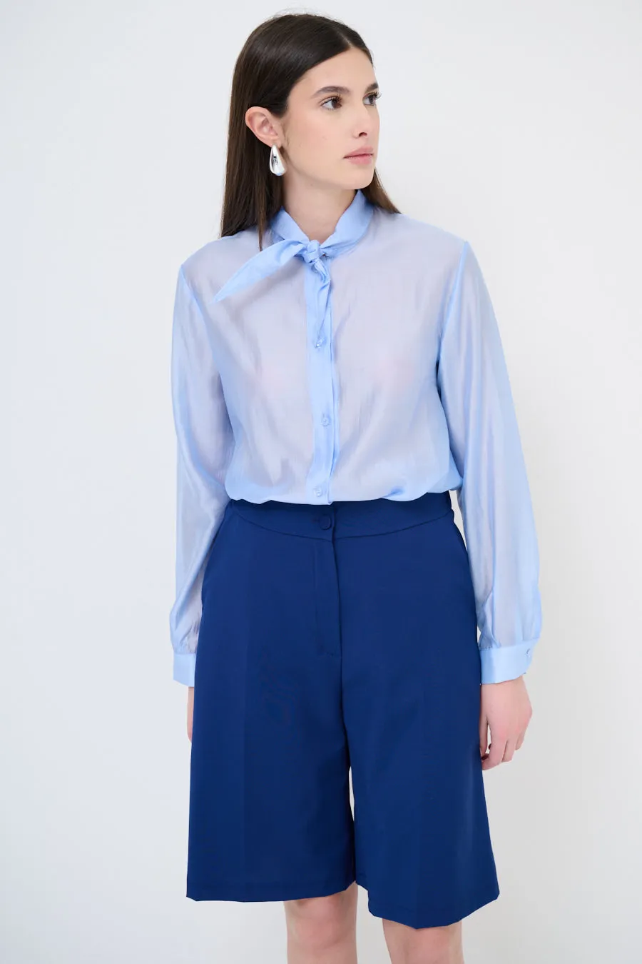 Elegant bow-tie collared blouse wholesale