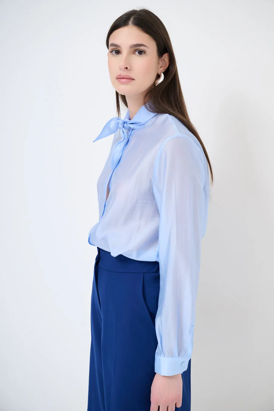 Elegant bow-tie collared blouse wholesale