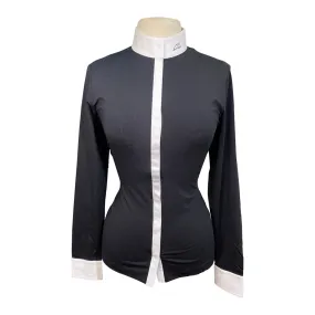 Equiline 'Cindrac' Long Sleeve Show Shirt in Black - Women's IT 42 (US 8)