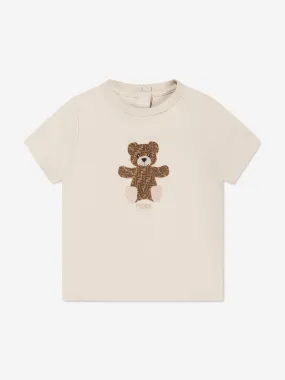 Fendi Baby Bear Print T-Shirt in Beige