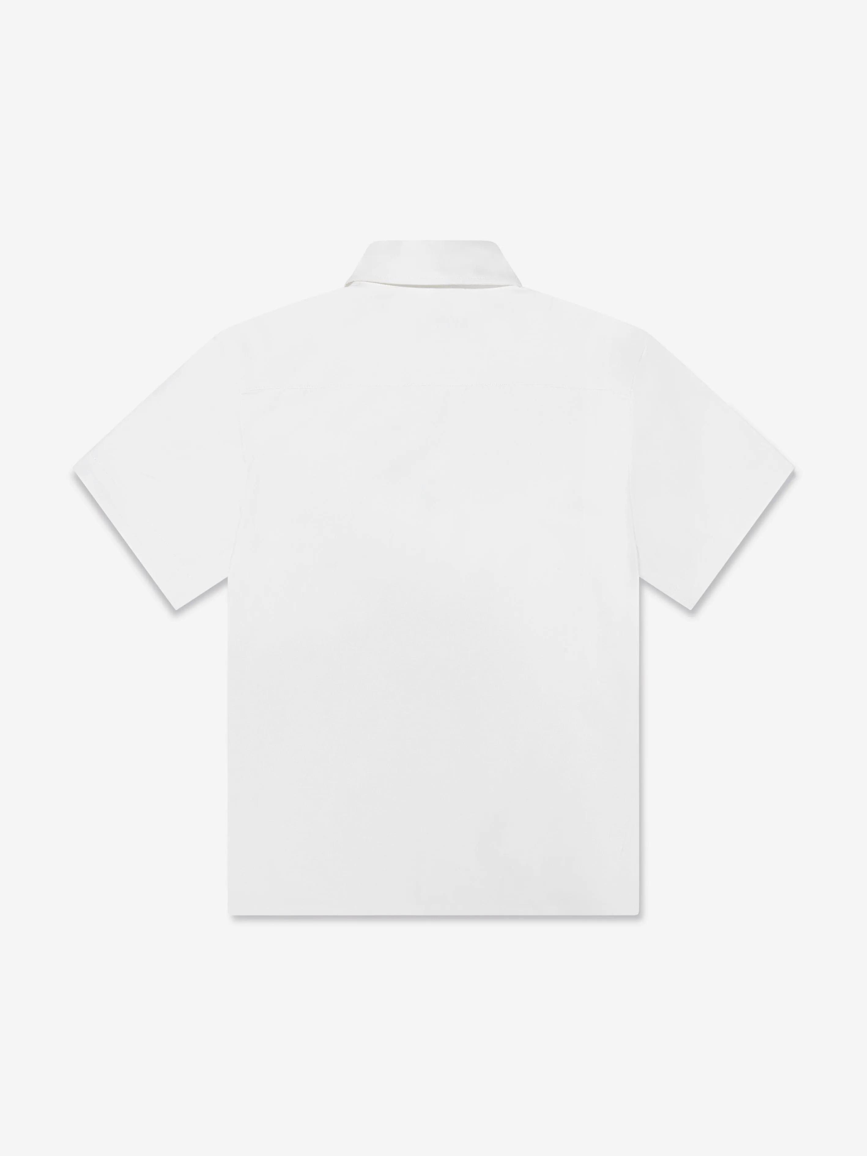 Fendi Boys Short Sleeve Logo Shirt in White