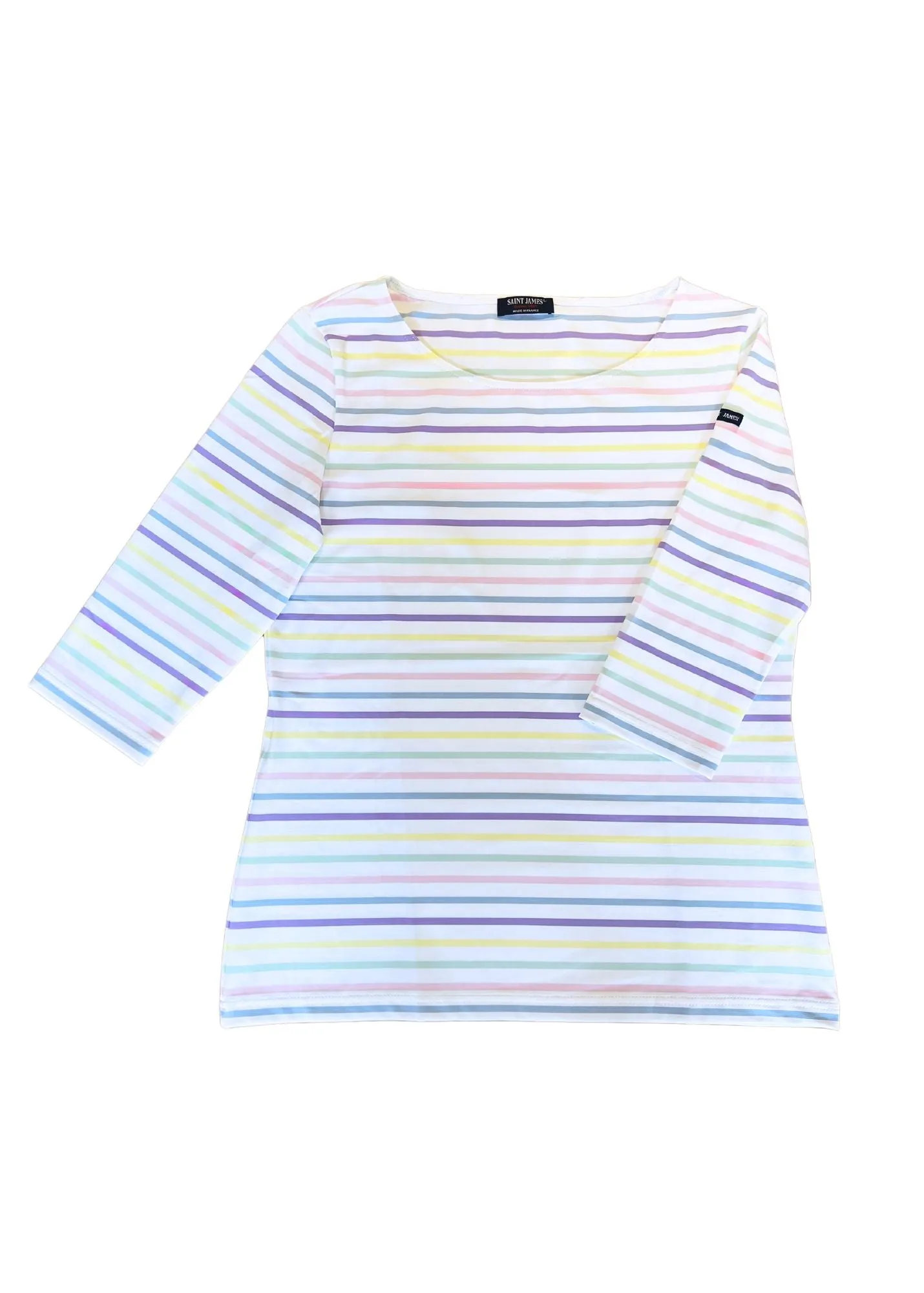 GARDE COTE MULTI - Multicolor Nautical Striped Sport Top With UV Protection | Women Fit (WHITE / LILAC)