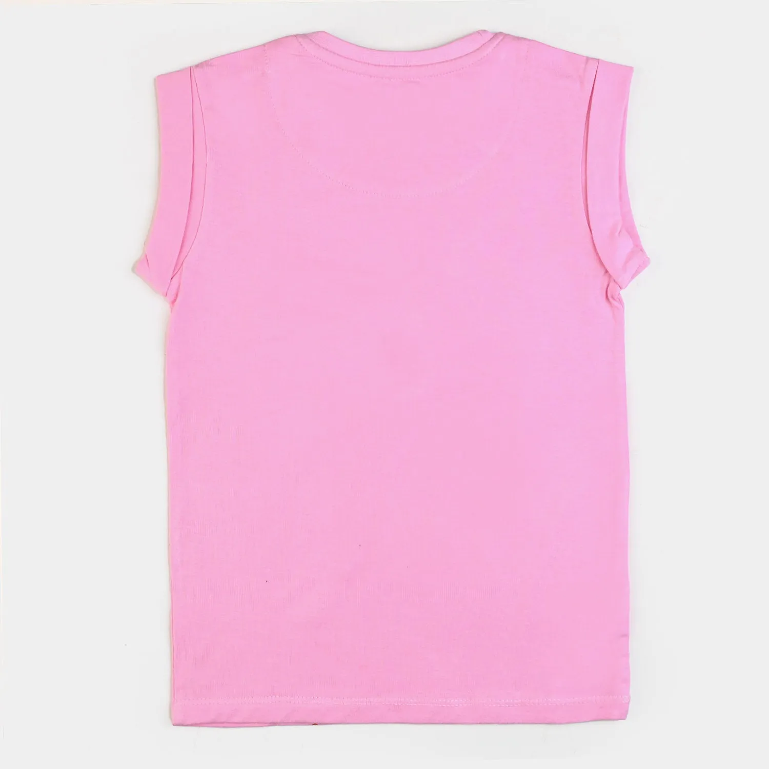 Girls Cotton T-Shirt H/S Garden Things - Light Pink