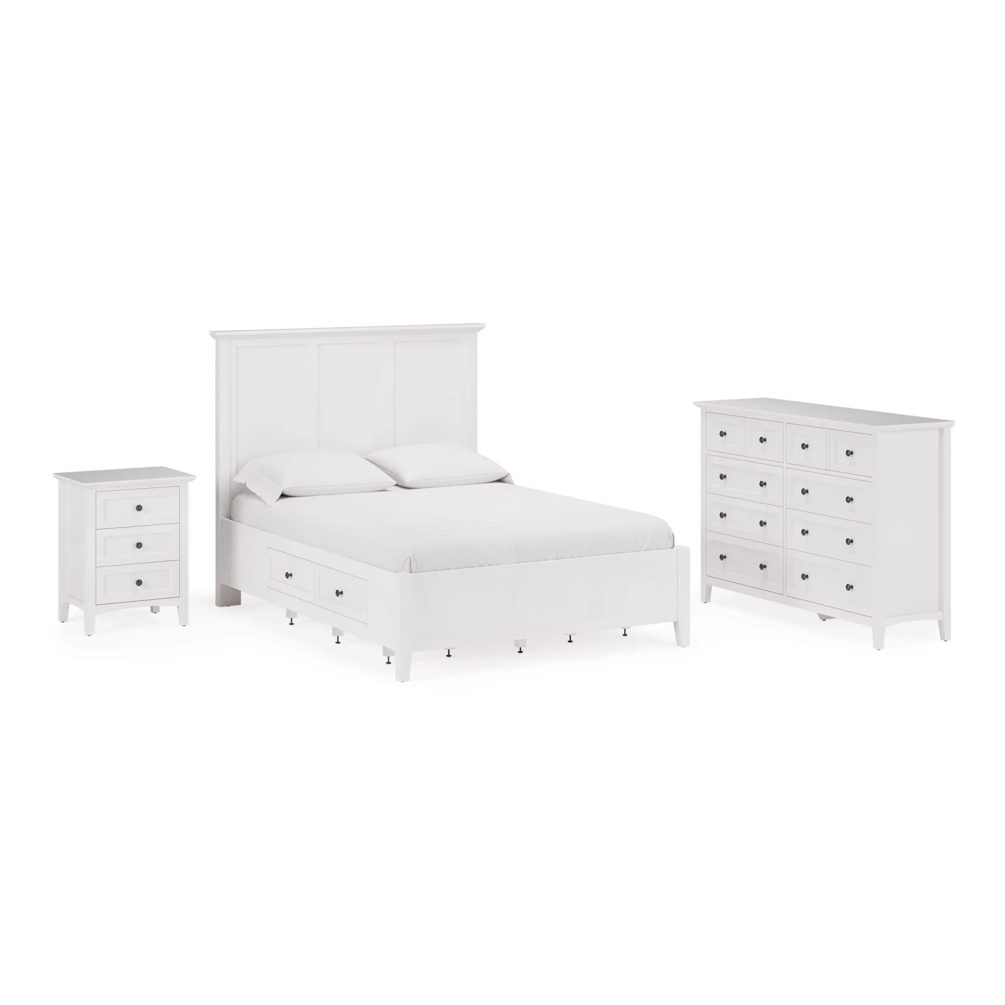 Grace Eight Drawer Dresser in Snowfall White (2024)