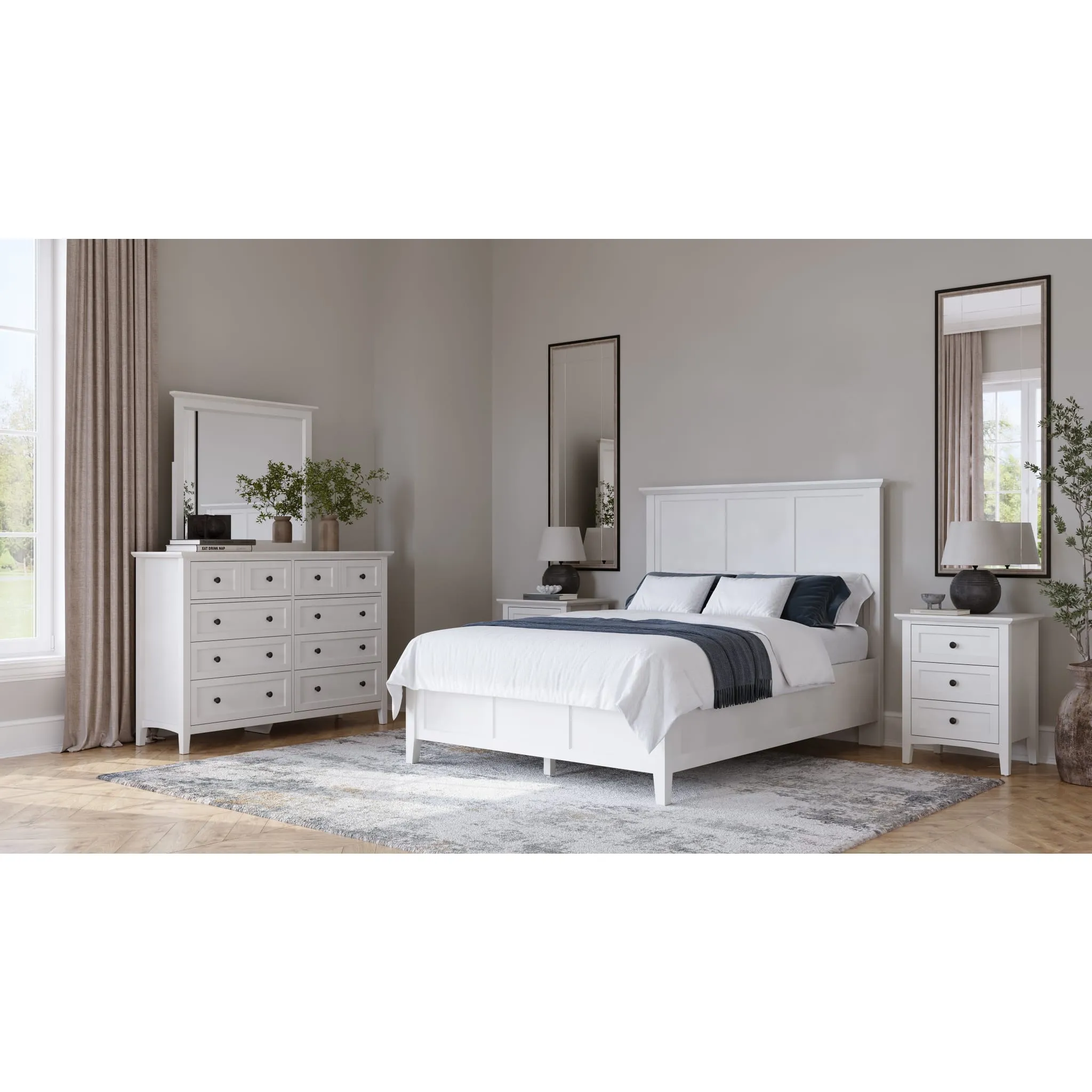 Grace Eight Drawer Dresser in Snowfall White (2024)