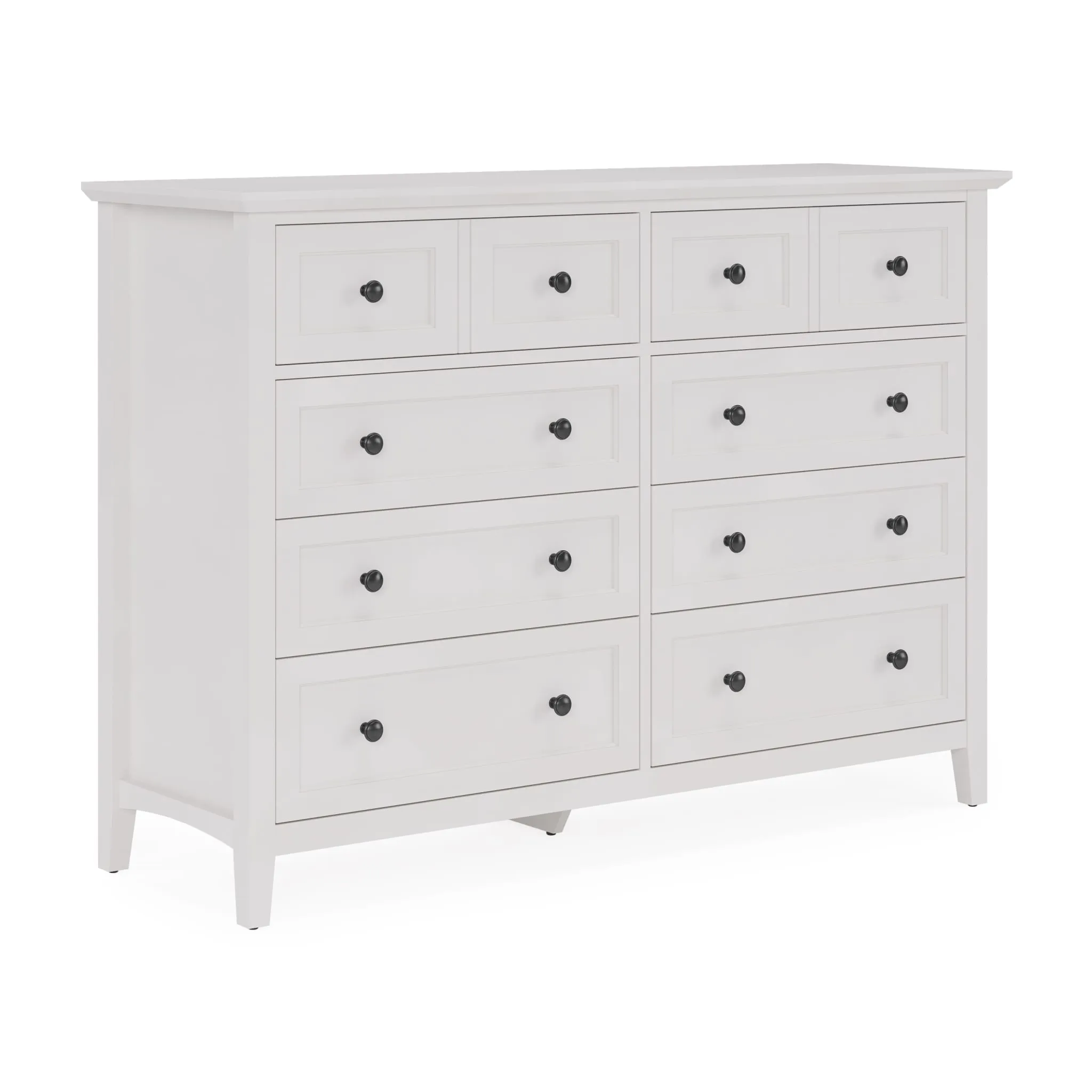 Grace Eight Drawer Dresser in Snowfall White (2024)