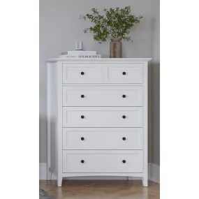 Grace Five Drawer Chest in Snowfall White (2024)