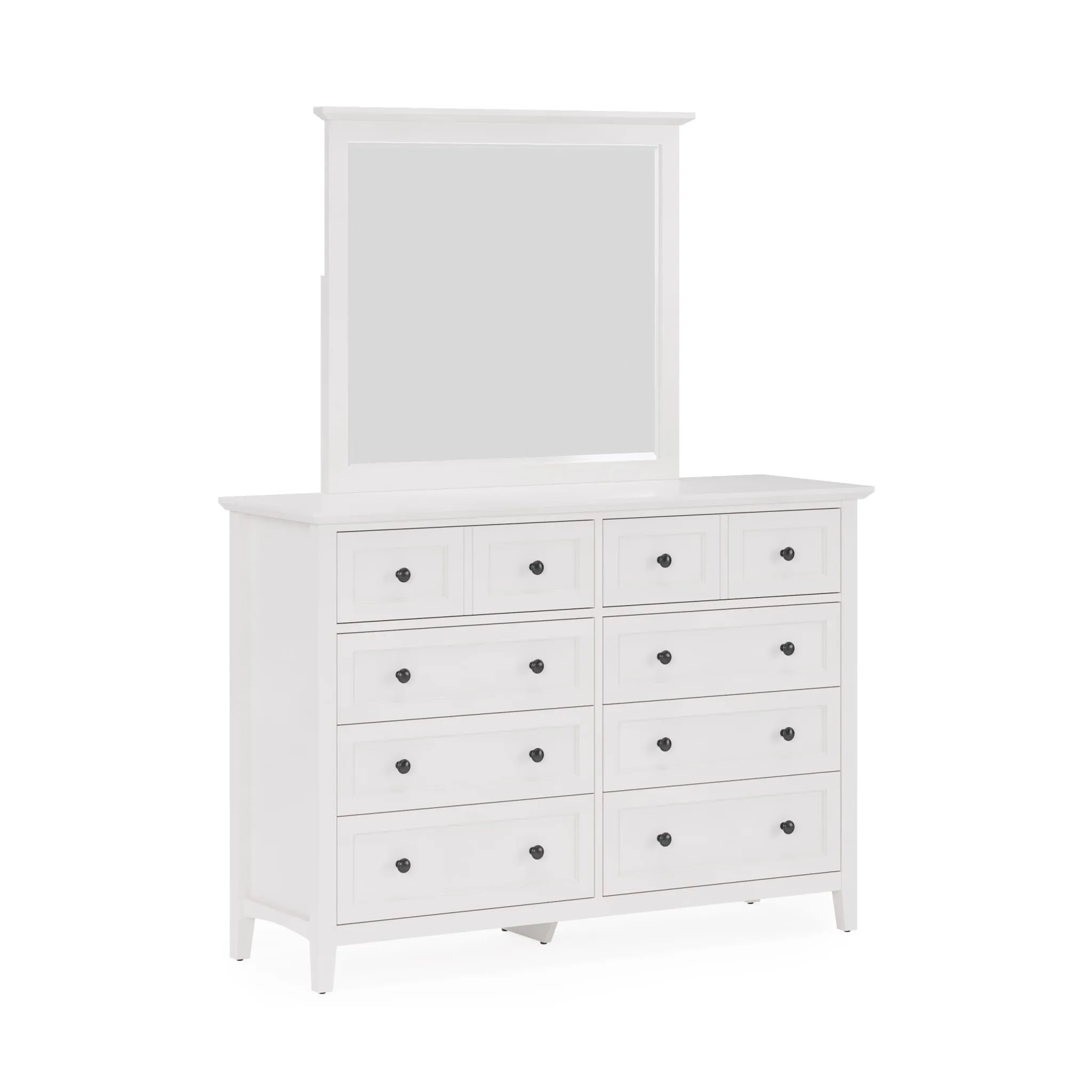 Grace Wall or Dresser Mirror in Snowfall White