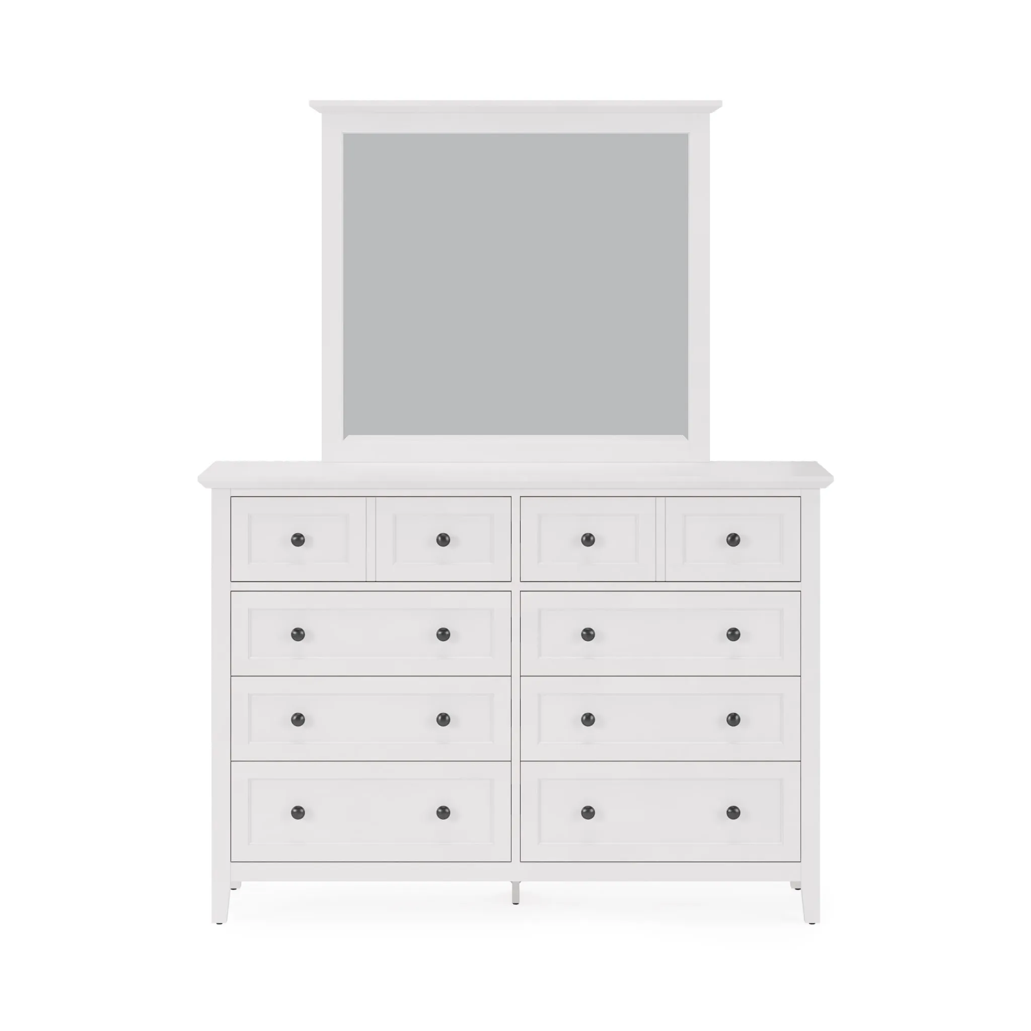 Grace Wall or Dresser Mirror in Snowfall White