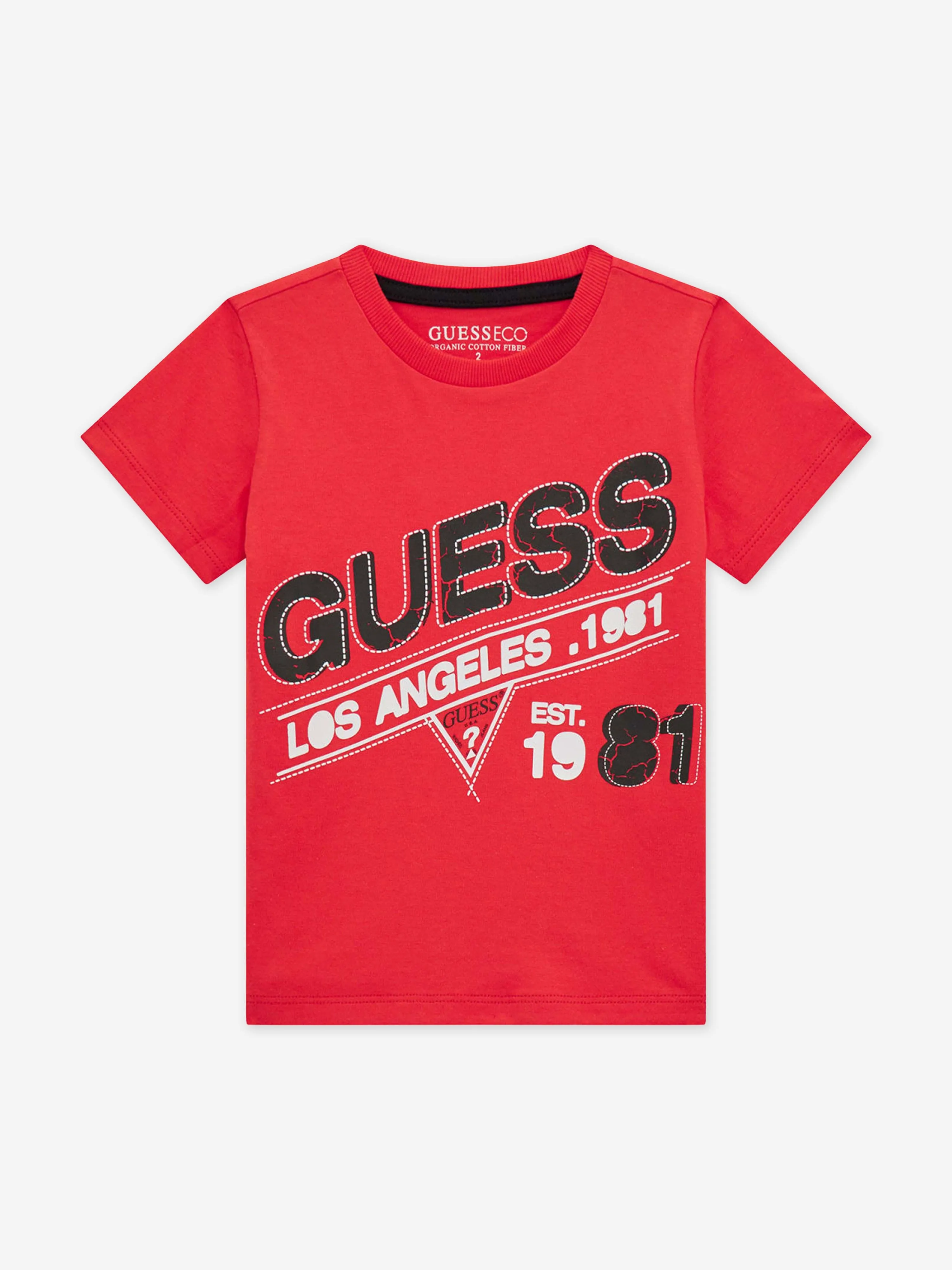 Guess Boys Logo T-Shirt in Red