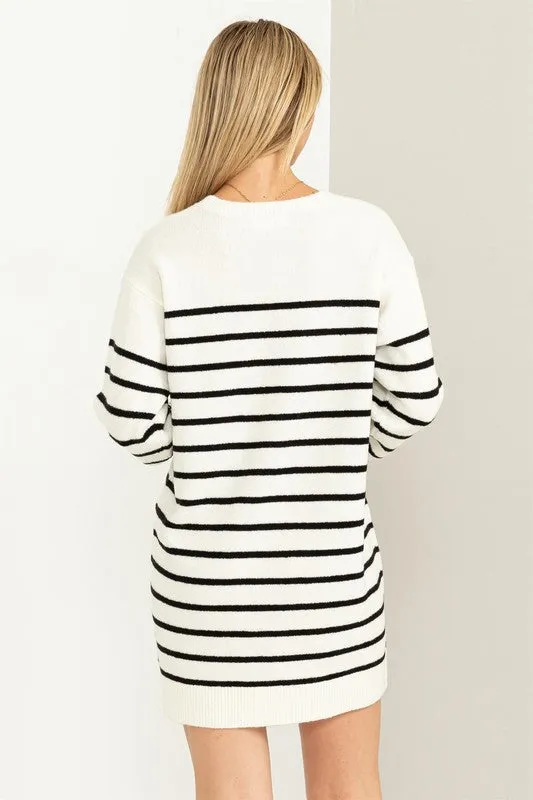 HYFVE Casually Chic Striped Sweater Dress