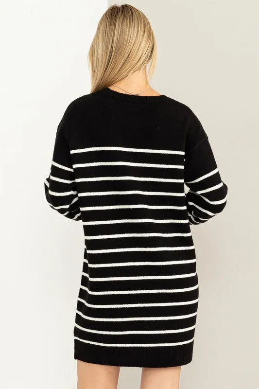 HYFVE Casually Chic Striped Sweater Dress