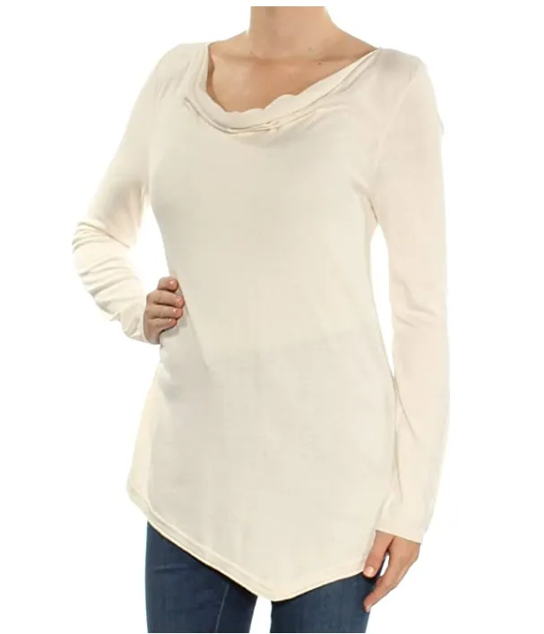 Lauren Ralph Lauren Cream Relaxed-Fit Boat Neck Sweater M