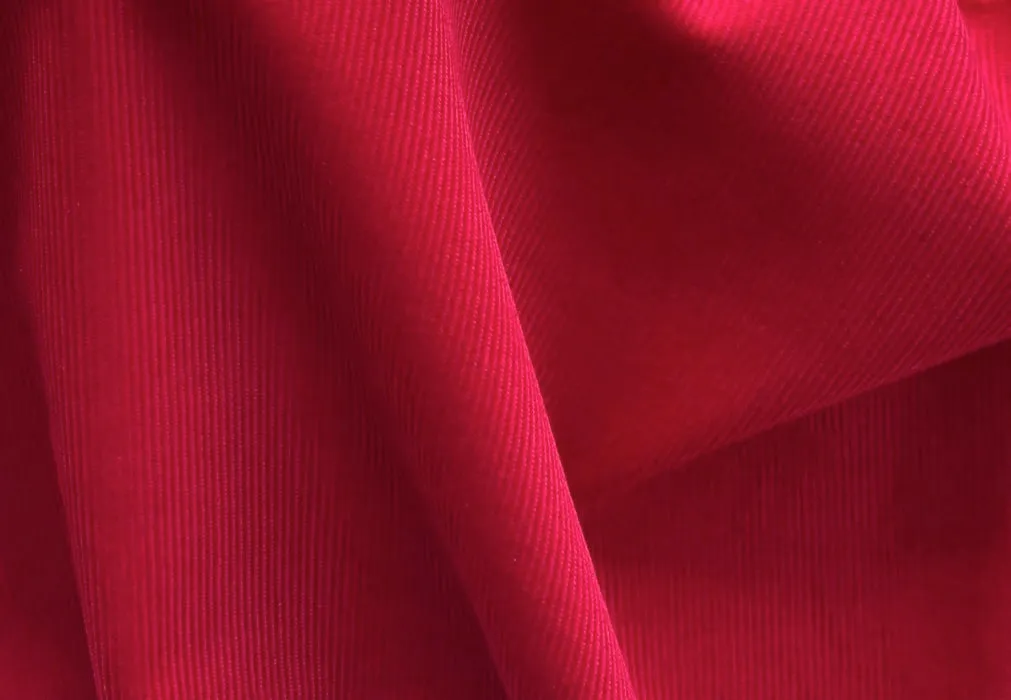 Maraschino Cocktail Cherry Stretch Pinwale Cotton Corduroy (Made in Italy)