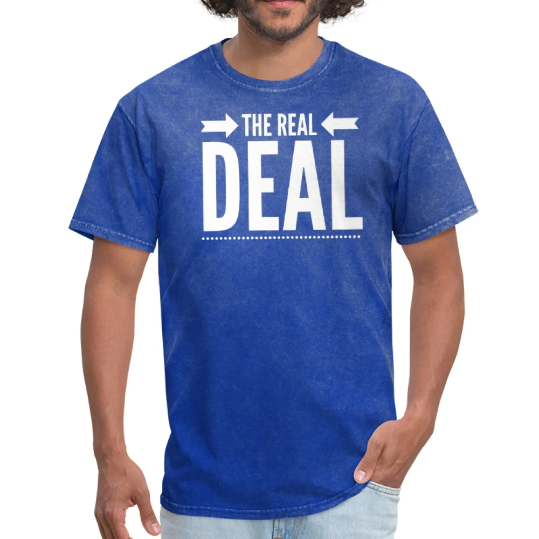 Mens Unisex T-shirt, The Real Deal Double Arrow Graphic Tee