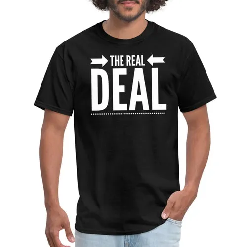 Mens Unisex T-shirt, The Real Deal Double Arrow Graphic Tee